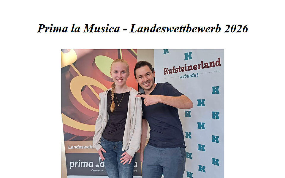 Alexandra Aschaber mit Lehrer Wolfgang Schipflinger